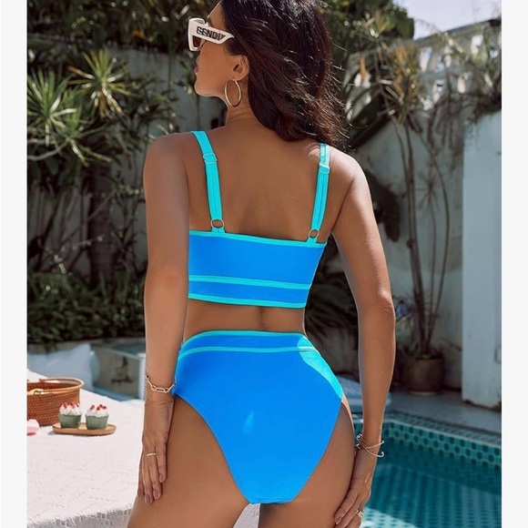 NWT Blue and Aqua Bikini Set - Picture 3 of 10